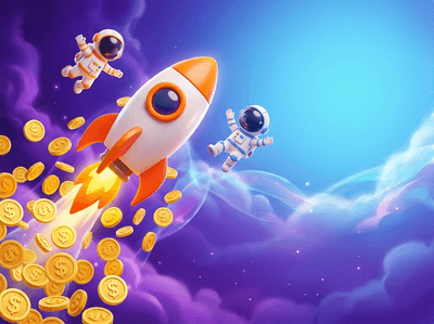 A luxury digital casino interface featuring glowing slots and gold coins in royal purple hues